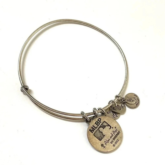 Alex and Ani + Energy New York Yankees Baseball Silver Bracelet - Picture 2 of 2